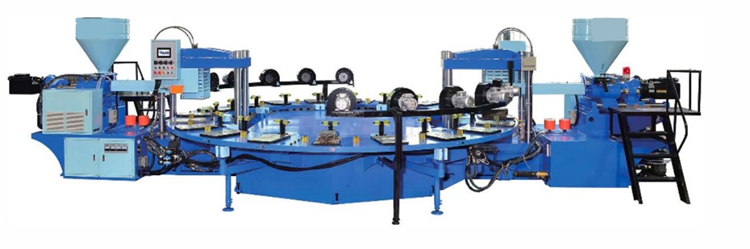 Rotativa de injeção de sola de PVC máximo 4 cores